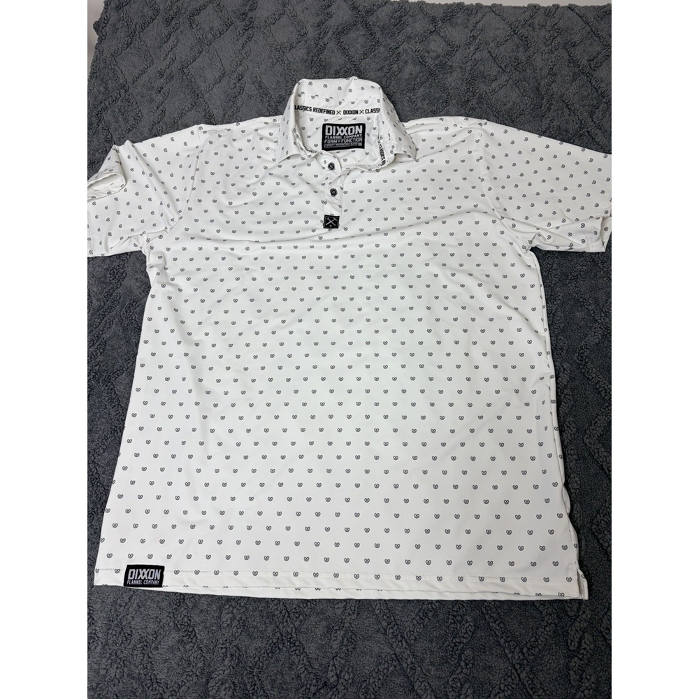 DIXXON Flannel Co Polo Shirt Mens XL Brochacho White D Sport Performance - Picture 1 of 8